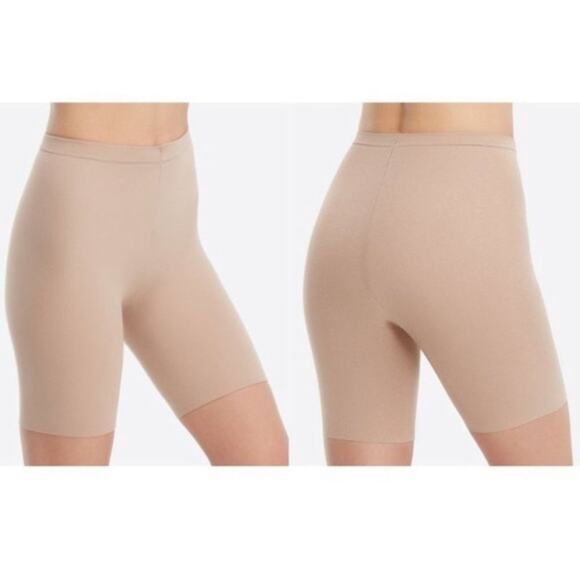 Spanx Power Shapewear Pull On Seamless Stretch Mid Thigh Panties Bare Size A - Picture 1 of 5